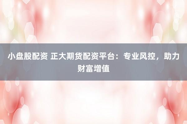 小盘股配资 正大期货配资平台：专业风控，助力财富增值