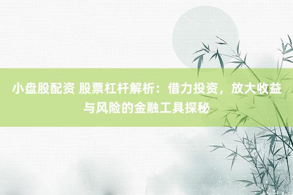 小盘股配资 股票杠杆解析：借力投资，放大收益与风险的金融工具探秘
