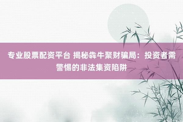 专业股票配资平台 揭秘犇牛聚财骗局：投资者需警惕的非法集资陷阱